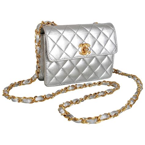 silver chanel purse|large chanel shoulder bag.